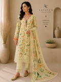 Blooming Meadow Luxury 3-Piece Suit – Ivory Floral Edition