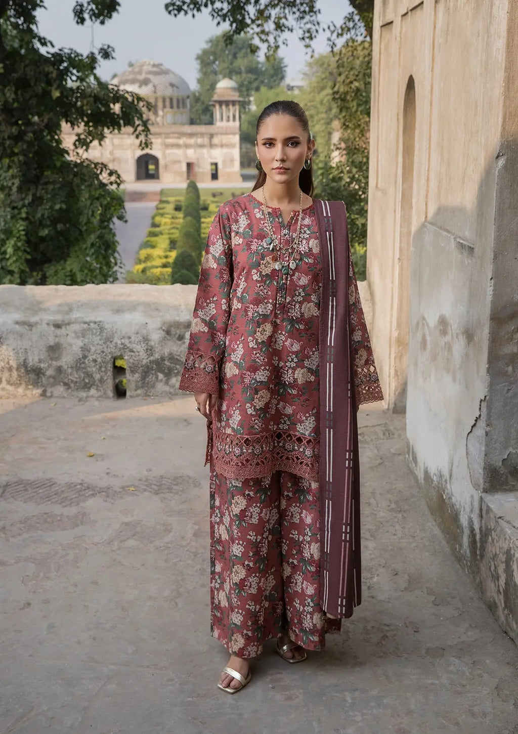 Rosewood Garden- Printed Pakistani Lawn Suit