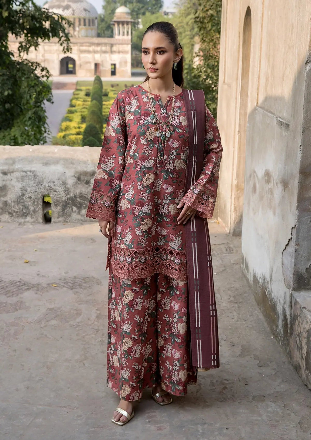 Rosewood Garden- Printed Pakistani Lawn Suit