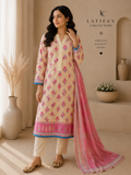 Blush Blossom Lawn Suit – 3 Piece Embroidered Set